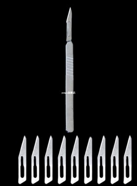 10pc 23# Carbon Steel Surgical Scalpel Blades + 1pc Handle S