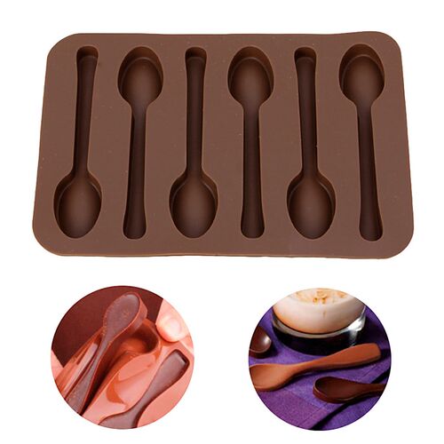 Silicone Baking Mould Spoon Design Chocolate Cake Biscuit Ca