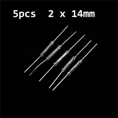 5 Pcs 10-15AT MKA-14103 Gold Tone Leads Glass N/O SPST Reed