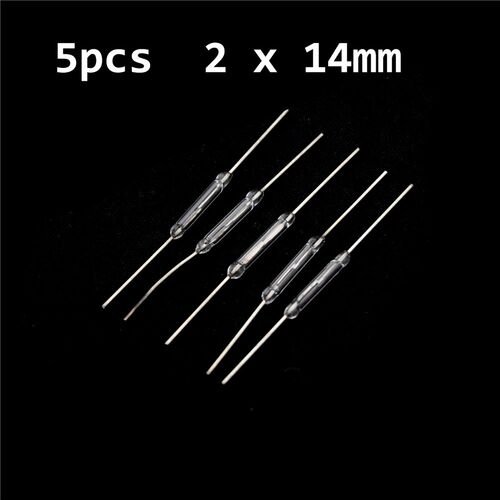 5 Pcs 10-15AT MKA-14103 Gold Tone Leads Glass N/O SPST Reed