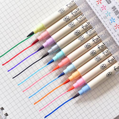 *10pcs/Set Fabricolor Watercolor Soft Brush Calligraphy Brus
