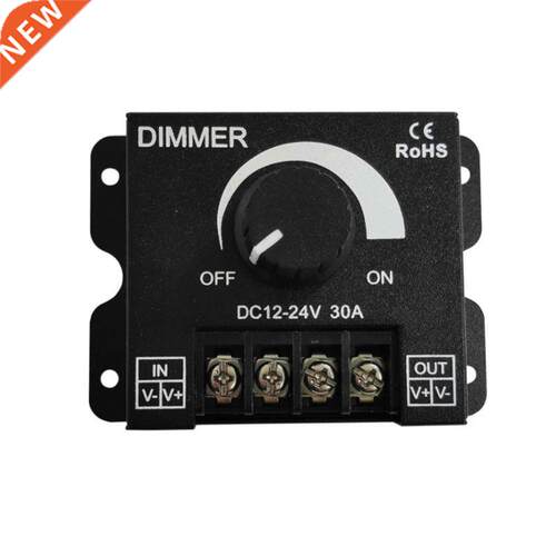 Black LED Dimmer DC 12V 24V 0A 8A Adjustable Brightness Dim