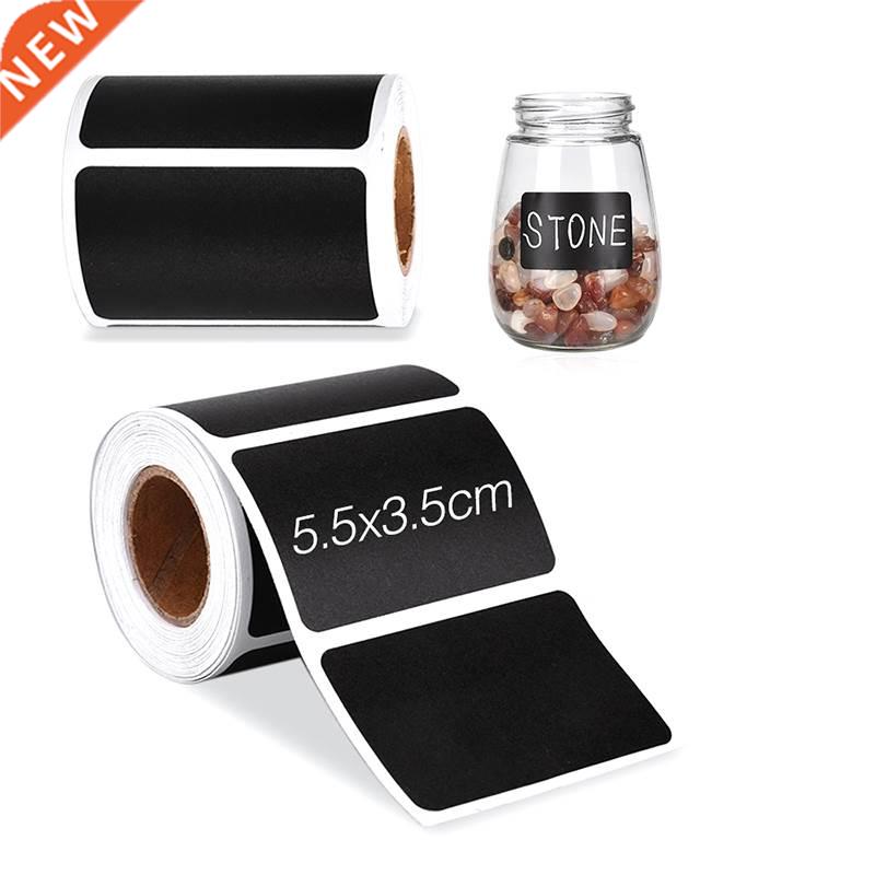 120Pcs Waterproof Label Stickers Black Label Sealed Jar Sto
