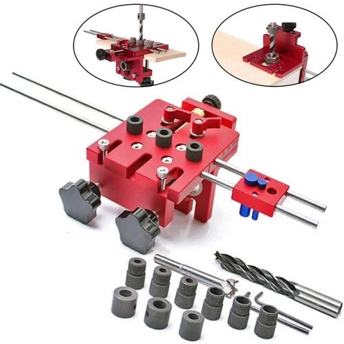 Vertical Pocket Hole Jig 6/8/10mm Drilling Locator Hole Punc