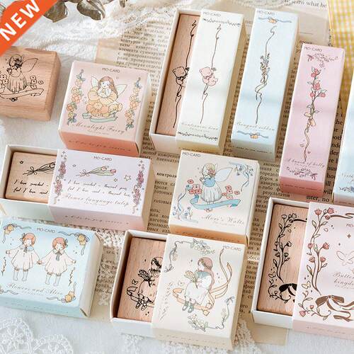 Yoofun 1 Pc/Design Cute Girl Flowers Little Bear Stamp Edgi