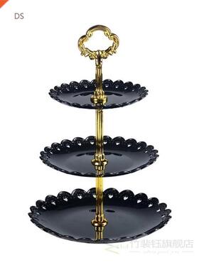 Three-layers 22cm, 18cm,14.5cm Frut Plate Cake Stand For Pa