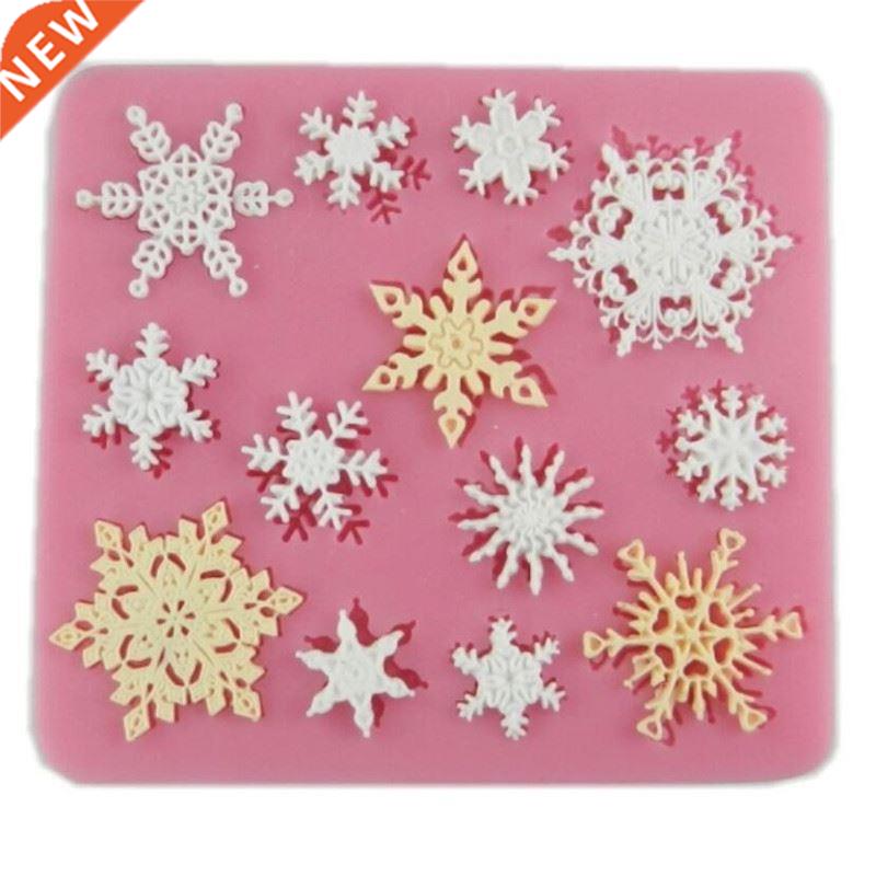 3D Chrstmas Snowflake Molds Slcone Chocolate Mold Candy C