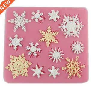 3D Chrstmas Snowflake Molds Slcone Chocolate Mold Candy C