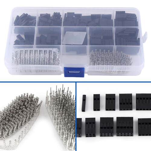 610Pcs 2.54MM Housing Connector Kit Female Male Terminal Jum