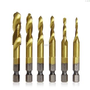 Set Pcs Coated HSS4241 Drill Titanium Hex Spira Shank Bits