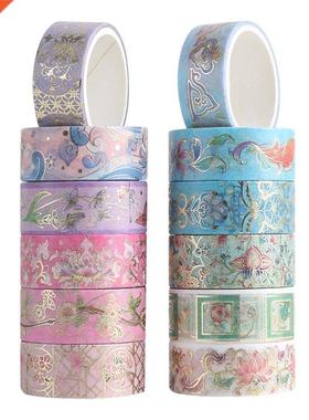 12 Rolls Aesthetic Masking Tape Washi Tapes Stickers DIY Scr