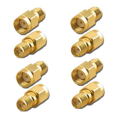 8PCS RF Coaxial Coax Adapter SMA Female to RP-SMA Male Conne
