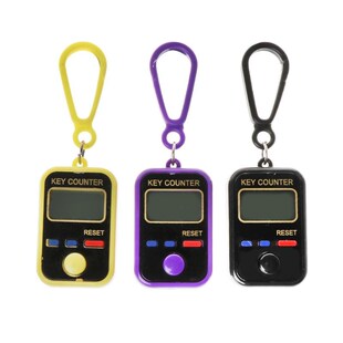 LCD Digit Electronic Tally Counter 0-99999 Keychain Finger C