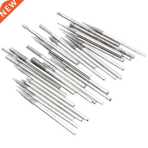 30pcs Shank Damond Burs Set Wth Box For Dremel Electrc Gr