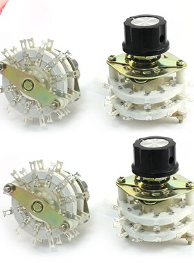 2P11T 2-Pole 11-Position 10mm Dia Thread 6mm Shaft Selector