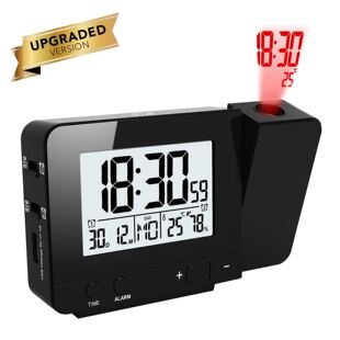 New Projection Alarm Clock Digital Date Snooze Function LED