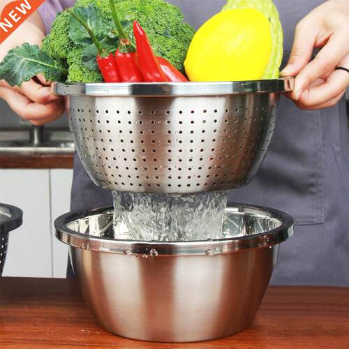 304 Stainless Steel Thicken Colander Strainer Basin Cooker