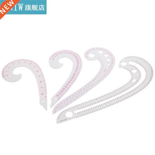 4Pcs Comma Curve Ruler Multifunction Combination Sewing Cutt