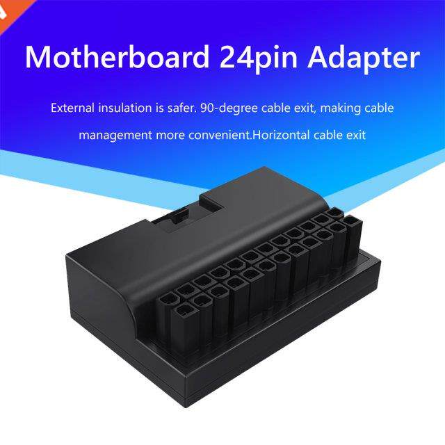 ATX 24 Pin to 90 Degree Power Plug Adapter Mainboard Motherb - 实物图