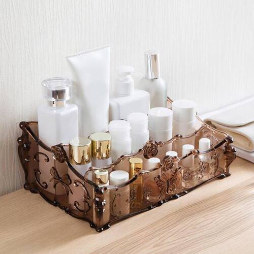 Plastic Makeup Storage Box Carved Butterfly Pattern Make Up