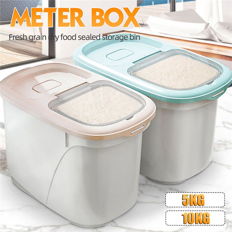 5/10KG Plastic Rice Storage Box Sealed Moisture-proof Insect