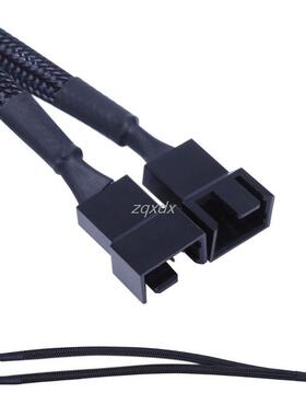1 To 2 Way Y-Splitter Sleeved 4-Pin PWM Connector Cooler Fan