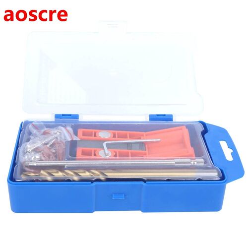 Woodworking Pocket Oblique Hole Jig Kit Punch Positioner Dow