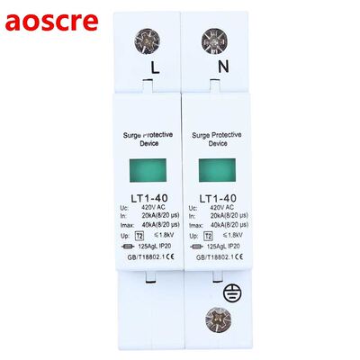 2P 40KA Surge Protector SPD Surge Protective Device Din Rail