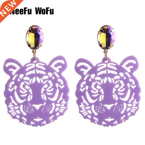 NeeFu WoFu 2020 Drop Tir Head Earrings Resin Big Earring