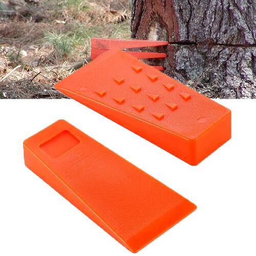 1Pcs Tree Felling Wedges With Spikes 14cm Orange Plastic Fel