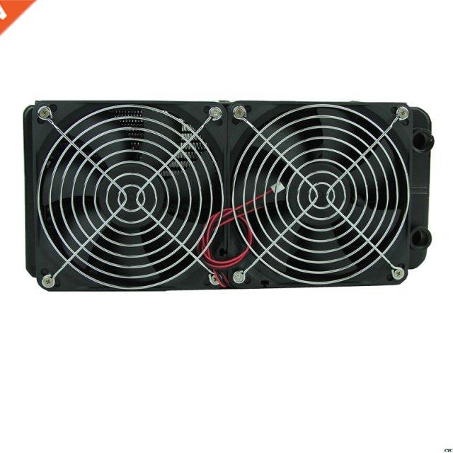 G1/4 240mm Computer Desktop Water Cooling 2 Fans Radiator Al