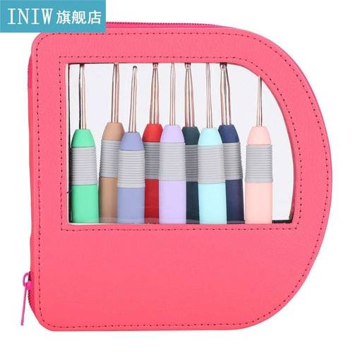 9Pcs/Set Weaving Tools Knitting Needle Soft Handle Radian Cr