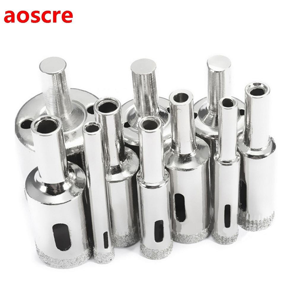 10pcs Diamond Coated Drill Bit 8-60mm for Tile Marble Glass