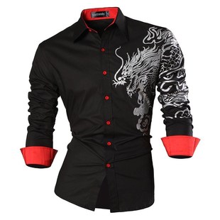 Sportrendy Men's Shirt Dress Casual Long Sleeve Slim Fit Fas