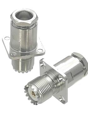 1Pcs Connector UHF SO239 Female Jack 4-Holes Flan Clamp RG