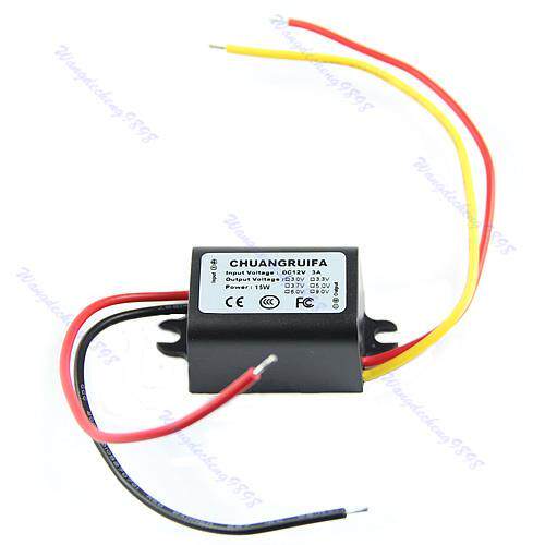 New Waterproof DC/DC Converter 12V Step Down to 3V 3A 15W Po