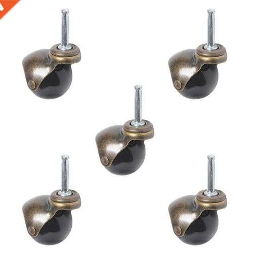5Pcs/set Swivel Caster Wheels Antique Brass Ball Caster with