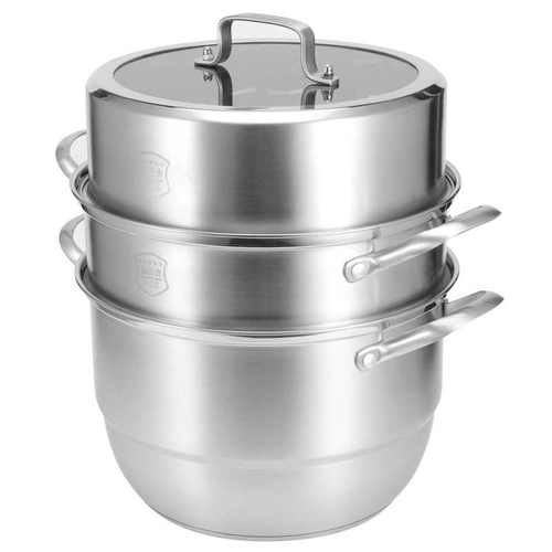 Tier Steam Pot Food Grade Steamers with Lid Stackable Stea