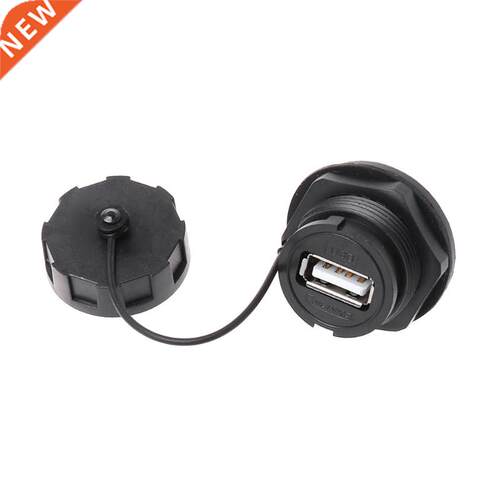 USB Female Socket Plug Panel Mount Adapter Waterproof Connec