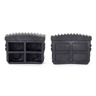 2pcs Black Rubber Replacement Step Ladder Feet Non Slip Ladd