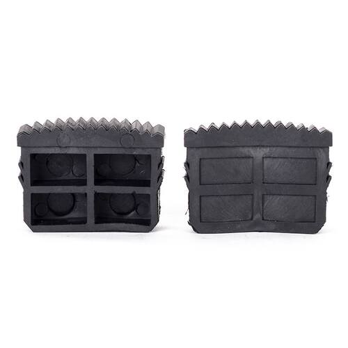 2pcs Black Rubber Replacement Step Ladder Feet Non Slip Ladd
