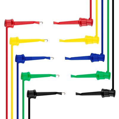 5 Pcs Multimeter Electrical Test Dual Lead Test Hook Clips E
