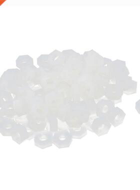 100pcs Pack Of Metric M4 Insert Lock Nylon Full Hex Nuts whi