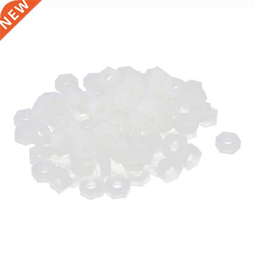 100pcs Pack Of Metric M4 Insert Lock Nylon Full Hex Nuts whi