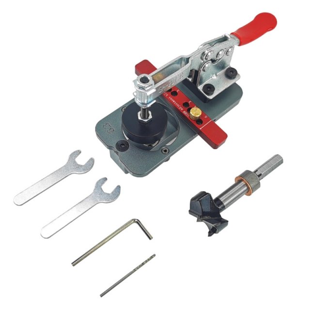 Adjustable 35mm Hole Drilling Guide Locator Hinge Hole Opene