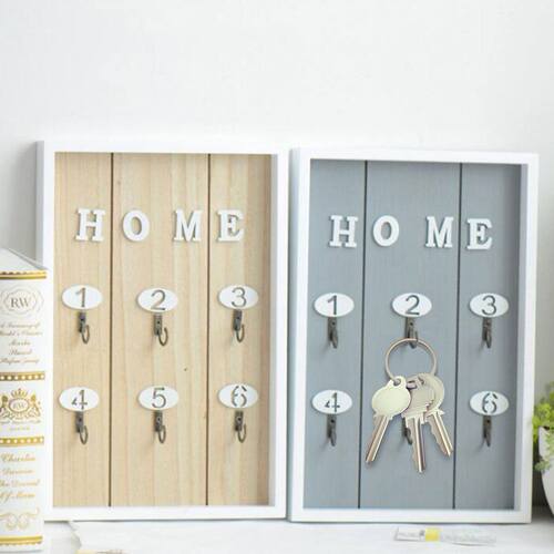 Creative Wall Mounted Key Holder Storage Shelf Key Hanger Ho