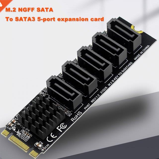 M.2 NGFF B-Key Sata to 5 Ports SATA3.0 Adapter Expansion Car
