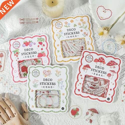 Mr.paper 40Pcs 4 Designs Mushroom Plant Series Japanese Kaw
