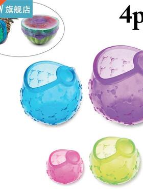 4pcs/set Silicone Stretch Lid Creative Reusable Silicone Foo