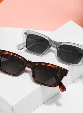 Square Sunglasses Retro rendy Cycling Glasses Women Leopard